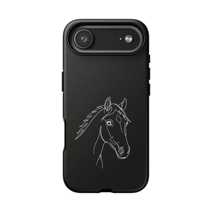 Horse Portrait Sketch - Tough Phone Case