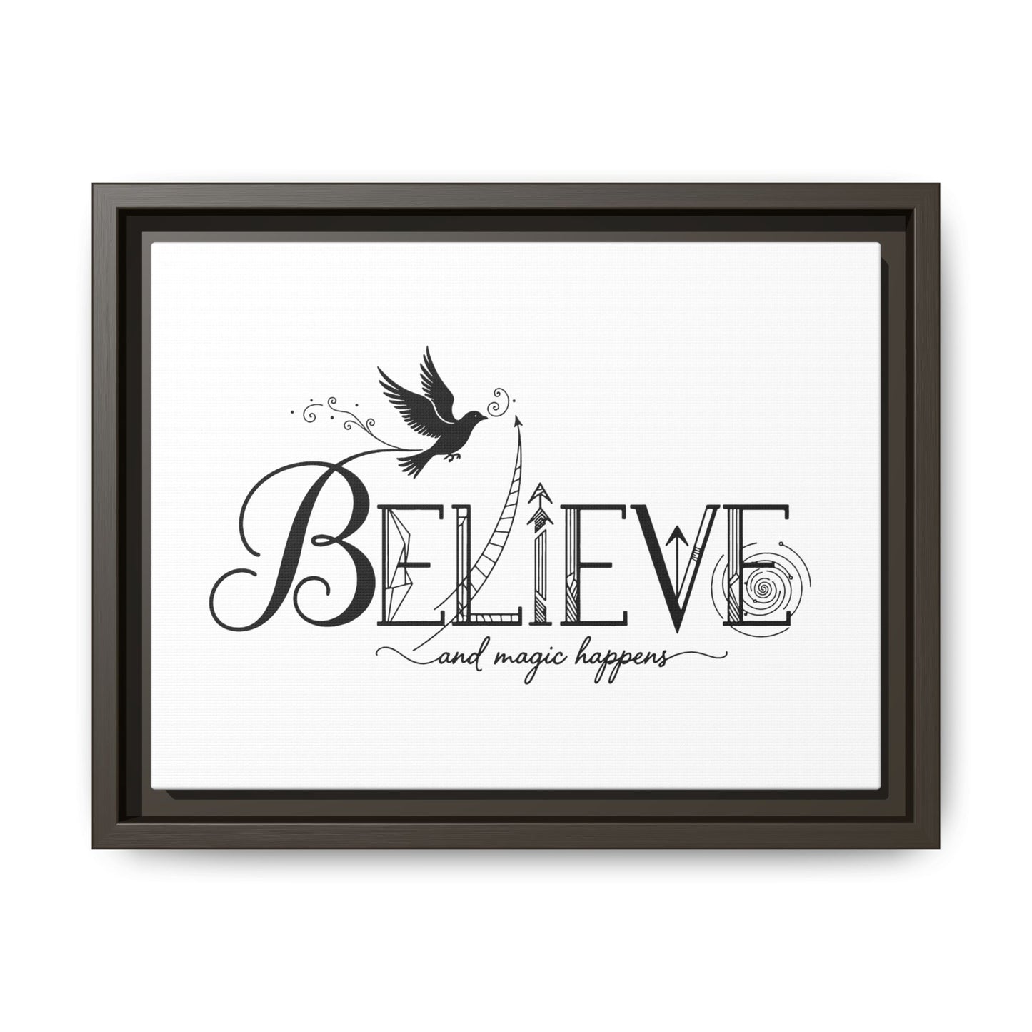 Believe and Magic Happens - Framed Canvas
