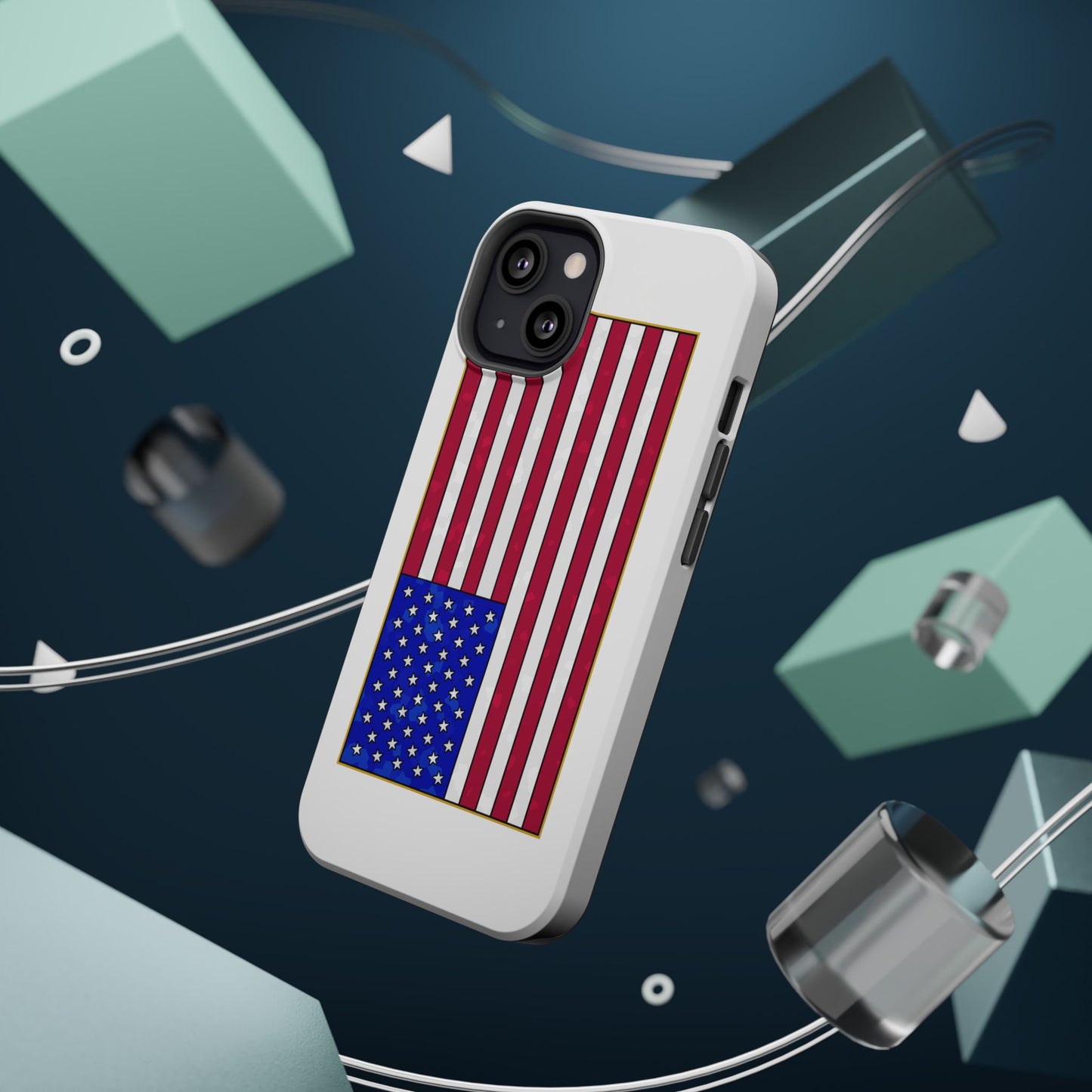 New Glory American Flag (Gold Edge Edition) - Magnetic Phone Case