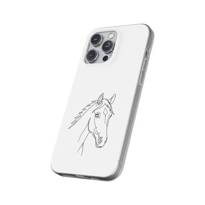 Horse Portrait Sketch - Flexi Phone Case