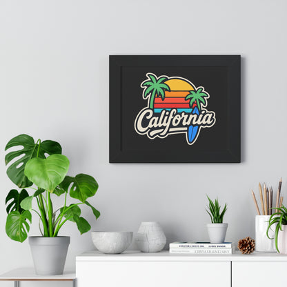 California Surf Vibes - Framed Poster