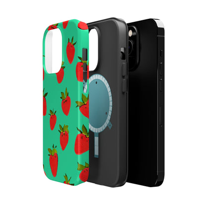 Strawberry Pattern - Magnetic Phone Case
