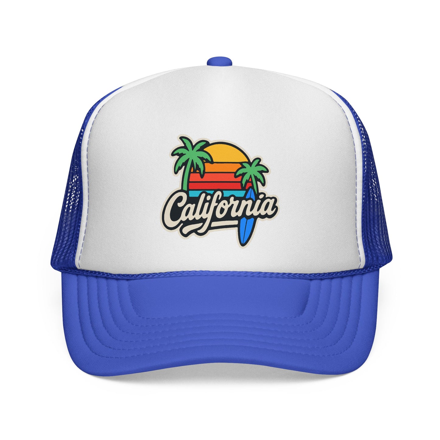 California Sunset Trucker Cap, Summer Hat, Beach Apparel, Gift for Him/Her, Fun Outdoor Accessory