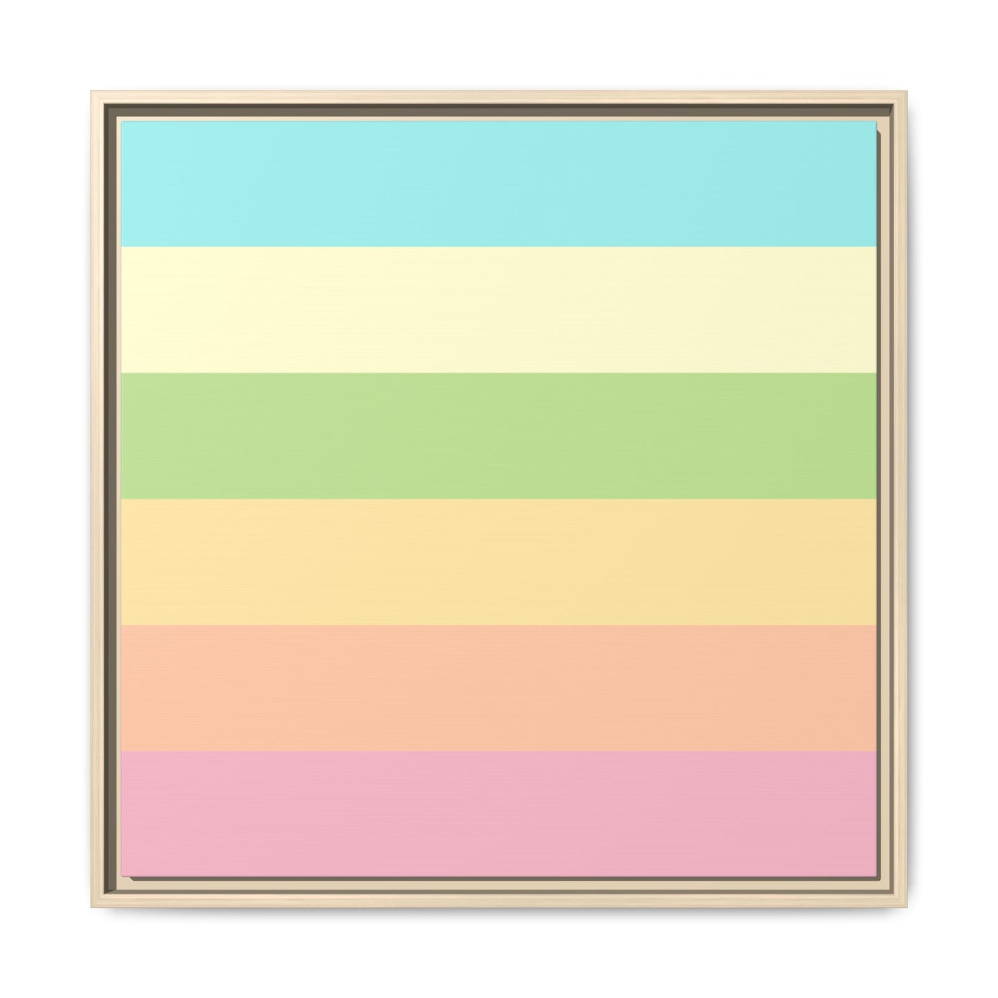 Pastel Stripes - Framed Canvas