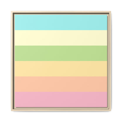 Pastel Stripes - Framed Canvas