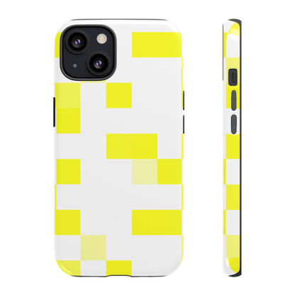 Yellow Pixel Grid -  Phone Case