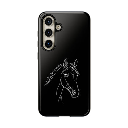 Horse Portrait Sketch - Tough Phone Case