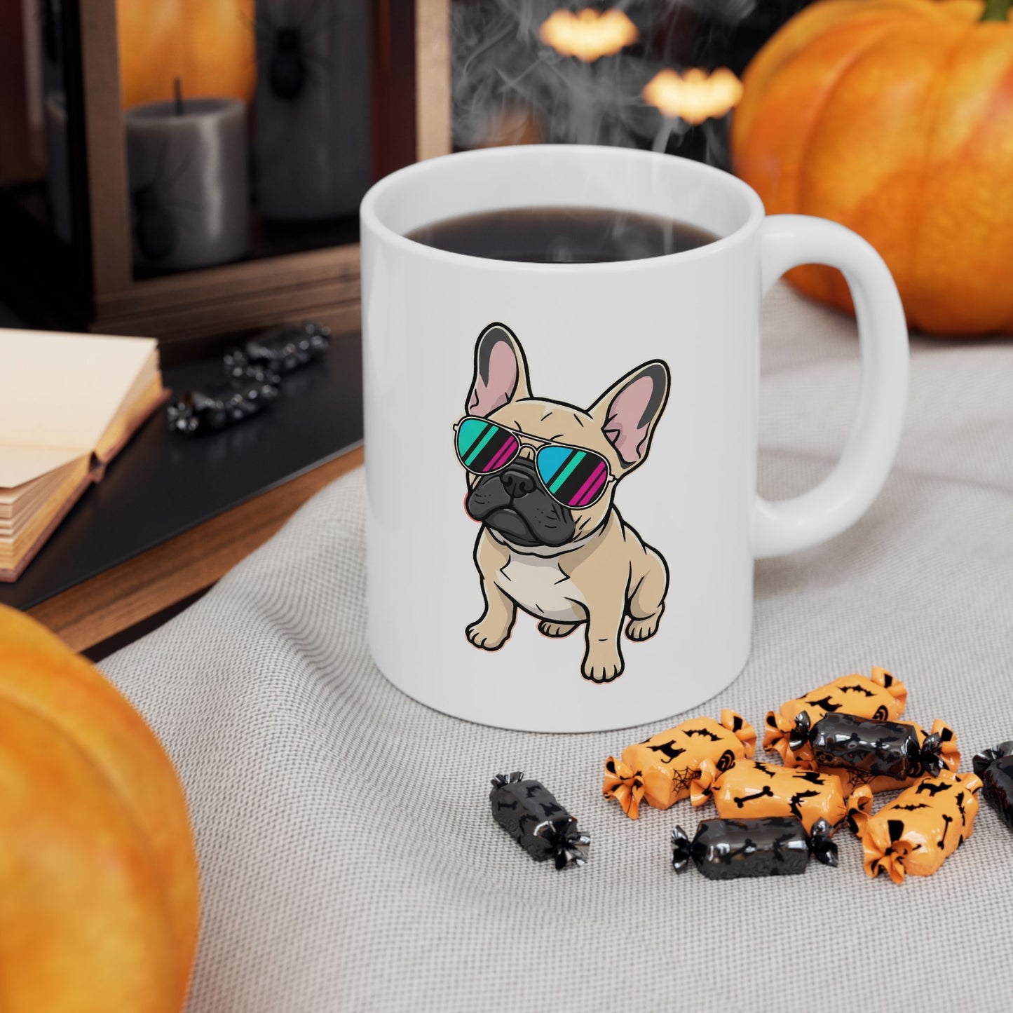 French Bulldog with Sunglasses - Mug