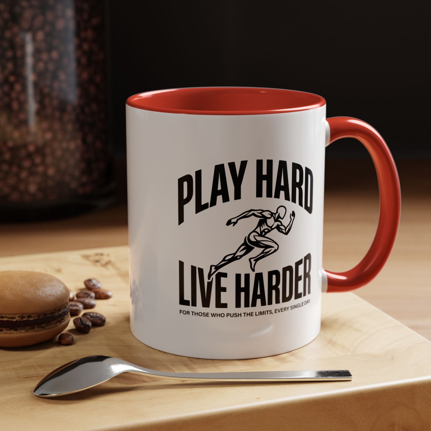 Play Hard / Live Harder - Color Accent Mug