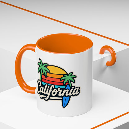 California Surf Vibes - Color Accent Mug