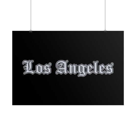 Los Angeles Rolled Posters, Vintage Wall Art, City Decor, Gift for Travelers, Home Aesthetic, Urban Wall Art - Silver Edition