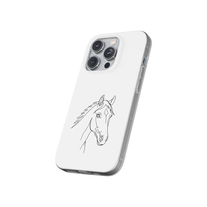 Horse Portrait Sketch - Flexi Phone Case