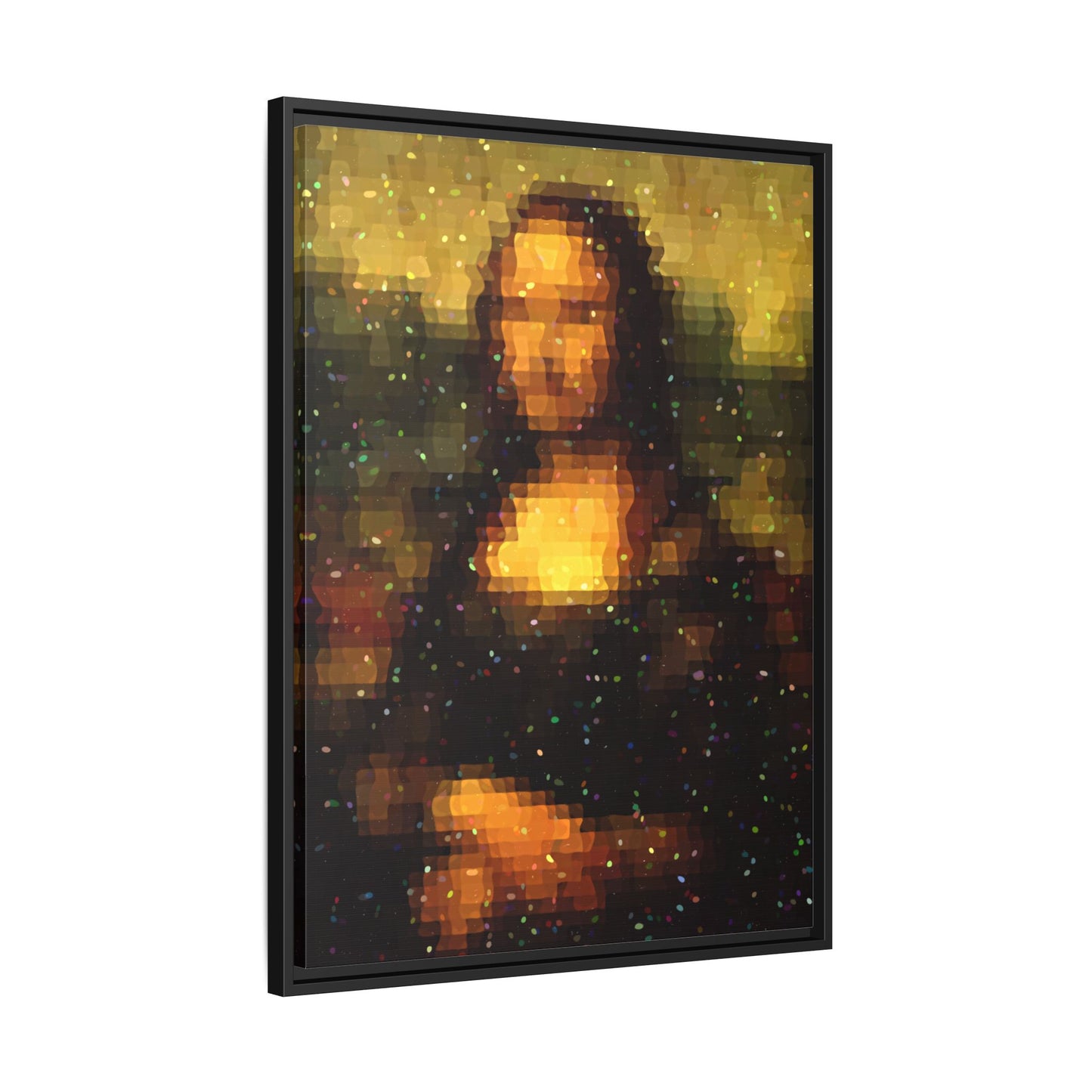 Pixel Muse — Silent Smile - Framed Canvas