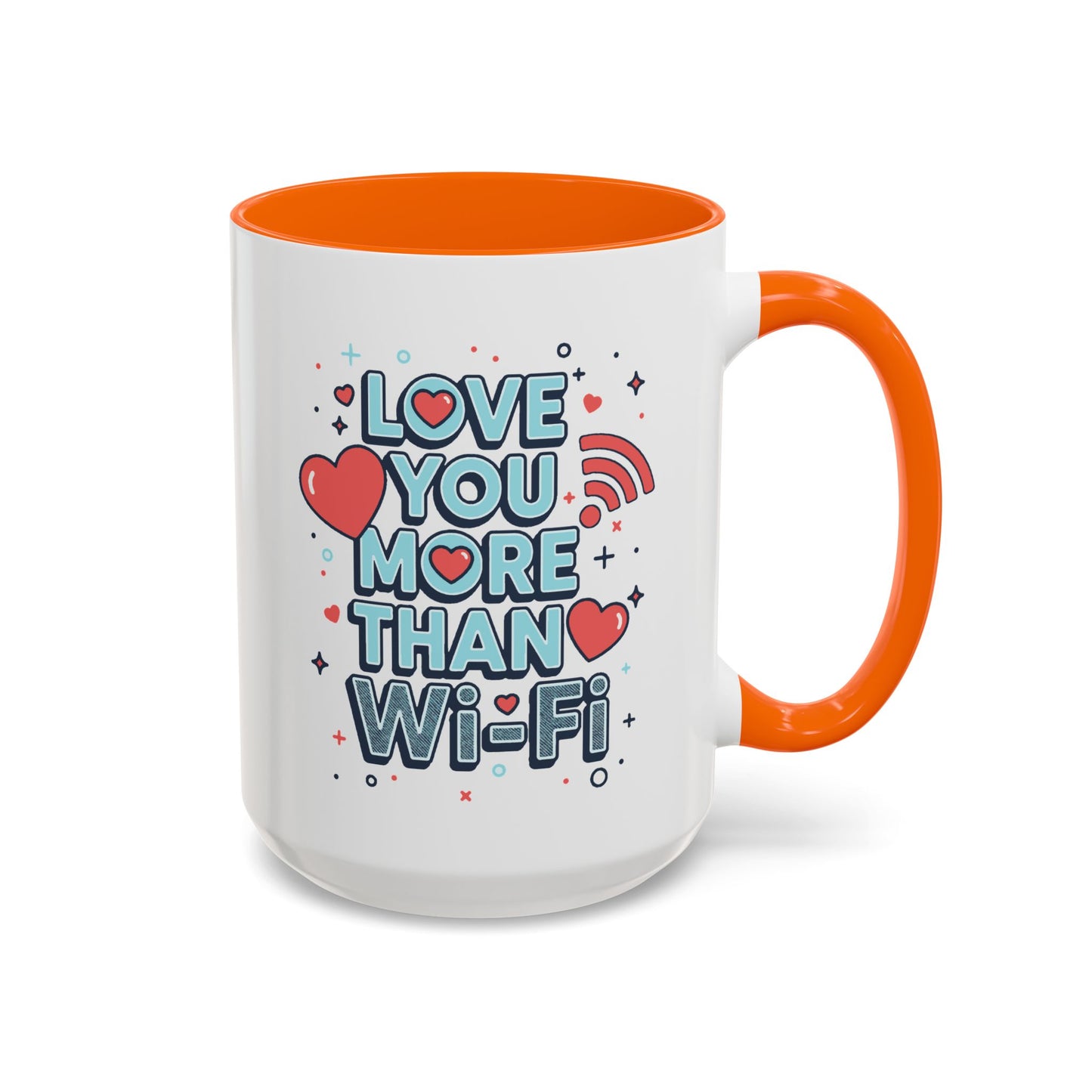 Love You More Than Wi‑Fi - Color Accent Mug