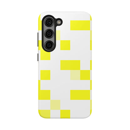 Yellow Pixel Grid -  Phone Case